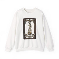 The Hanged Man Tarot Card Sweatshirt - Soft Fleece Classic Fit Crewneck - Unisex Off White