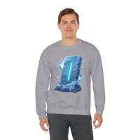 Isa Rune Ice Glacier Sweatshirt - Heavy Blend Fleece Crewneck - Unisex White