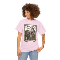 Tarot Strength Card Graphic T-Shirt - Heavy Cotton Classic Fit Crewneck - Unisex White