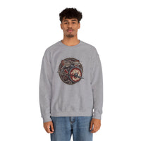 Shieldmaiden Viking Berserker Cats Sweatshirt - Heavy Blend Fleece Crewneck - Unisex White