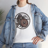 Viking Berserker Dog Shieldmaiden T-Shirt - Heavyweight 100% Cotton Classic Tee - Unisex White