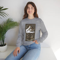 Judgement Tarot Card Graphic Sweatshirt - Heavy Blend Classic Fit Crewneck - Unisex White