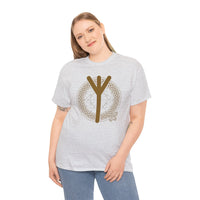 Elhaz Rune Protection Graphic T-Shirt - Heavyweight Cotton Classic Tee - Unisex White