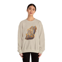 Jera Rune Harvest Graphic Sweatshirt - Heavy Blend Cotton Polyester Crewneck - Unisex White