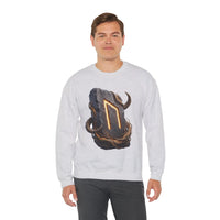 Uruz Rune Vitality Sweatshirt - Heavy Blend Crewneck Fleece - Unisex White