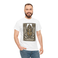 Hierophant Tarot Card Graphic T-Shirt - Heavy Cotton Classic Fit Tee - Unisex White