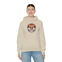 Sphynx Cat 70s Sunset Hoodie - Soft Cotton Blend Classic Fit - Unisex White