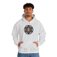 Metatron's Hound Sacred Geometry Hoodie - Heavy Blend Cotton-Poly Fleece Pullover - Unisex White