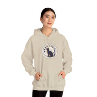 Moon Phases Sacred Geometry Cat Hoodie - Soft Fleece Pullover - Unisex White