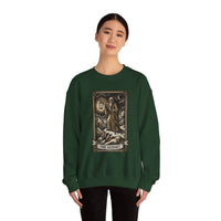 The Hermit Tarot Card Sweatshirt - Heavy Blend Crewneck Fleece - Unisex Off White