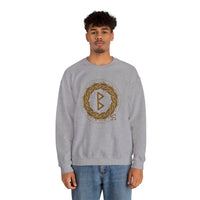 Berkana Earth Mother Rune Sweatshirt - Midweight Cotton Blend Fleece - Unisex White