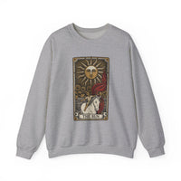 The Sun Tarot Card Sweatshirt - Heavy Blend Fleece Crewneck - Unisex White