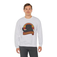 Labrador Retro 70s Sunset Sweatshirt - Heavy Blend Fleece Crewneck - Unisex White