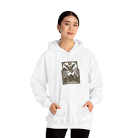 The Lovers Tarot Card Hoodie - Medium-Weight Fleece Pullover - Unisex White