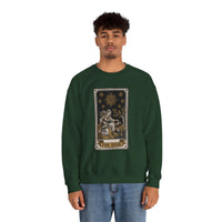 The Star Tarot Card Sweatshirt - 50/50 Cotton Polyester Crewneck - Unisex White