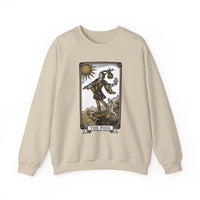 The Fool Tarot Card Graphic Sweatshirt - Heavy Blend Crewneck Fleece - Unisex White
