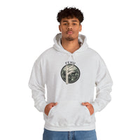 Fehu Runic Wealth Symbol Hoodie - Soft Cotton-Poly Blend Pullover - Unisex White