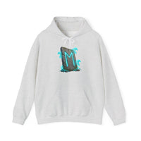 Norse Ehwaz Rune Spirit Horses Hoodie - Heavy Blend Fleece Pullover - Unisex White