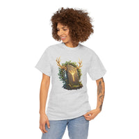 Elhaz Rune Elk Protection T-Shirt - Heavy Cotton Classic Fit Tee - Unisex White