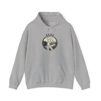 Raido Rune Journey Symbol Hoodie - Soft Cotton Blend Pullover - Unisex White
