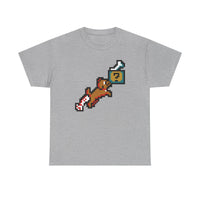 8-Bit Pixel Gaming Dogs T-Shirt - Heavy Cotton Classic Fit Tee - Unisex White