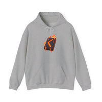 Kenaz Rune Torch Flame Hoodie - Soft Fleece Pullover Hoodie - Unisex White