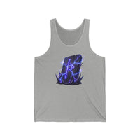 Thurisaz Rune Lightning Graphic Tank Top - Lightweight Ringspun Cotton Retail Fit - Unisex White
