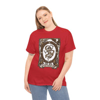 The World Tarot Card Graphic T-Shirt - Heavy Cotton Classic Fit Tee - Unisex White
