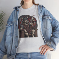 Viking Berserker Dogs Graphic T-Shirt - Heavy Cotton Classic Fit Tee - Unisex White