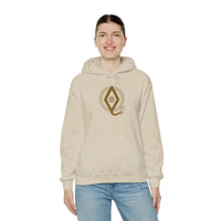 Ingwaz Rune Symbol Hoodie - Heavy Blend Fleece Pullover - Unisex Off White