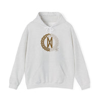 Dagaz Rune Dawn Dusk Threshold Hoodie - Medium Weight Fleece Pullover - Unisex White