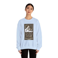 Judgement Tarot Card Graphic Sweatshirt - Heavy Blend Classic Fit Crewneck - Unisex White