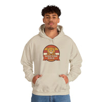 Scottish Fold Retro Sunset Hoodie - Heavy Blend Cotton-Poly Pullover - Unisex White