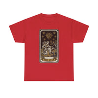 Tarot The Star Card Graphic T-Shirt - Heavy Cotton Classic Fit Tee - Unisex Off White