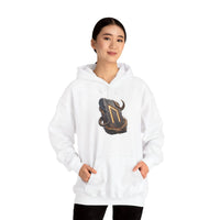 Uruz Runic Symbol Hoodie - Heavy Blend Fleece Pullover - Unisex Off White