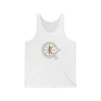 Raido Journey Rune Symbol Tank Top - Soft Airlume Cotton Jersey - Unisex White
