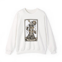 The Tower Tarot Card Sweatshirt - Heavy Blend Fleece Crewneck - Unisex White