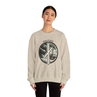 Nauthiz Rune Need-Fire Sweatshirt - Heavy Blend Fleece Crewneck - Unisex White