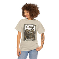 Tarot Strength Card Graphic T-Shirt - Heavy Cotton Classic Fit Crewneck - Unisex White