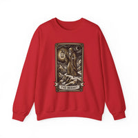 The Hermit Tarot Card Sweatshirt - Heavy Blend Crewneck Fleece - Unisex Off White