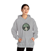 Tiwaz Rune Justice Symbol Hoodie - Heavy Blend Cotton-Poly Fleece Pullover - Unisex Off White