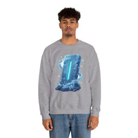Isa Rune Ice Glacier Sweatshirt - Heavy Blend Fleece Crewneck - Unisex White
