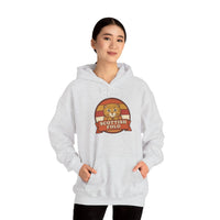 Scottish Fold Retro Sunset Hoodie - Heavy Blend Cotton-Poly Pullover - Unisex White
