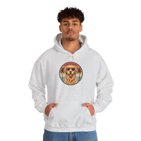 Golden Retriever Cool Dog Hoodie - Soft Heavy Blend Fleece Pullover - Unisex White