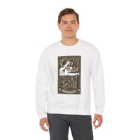 Judgement Tarot Card Graphic Sweatshirt - Heavy Blend Classic Fit Crewneck - Unisex White