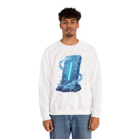 Isa Rune Ice Glacier Sweatshirt - Heavy Blend Fleece Crewneck - Unisex White
