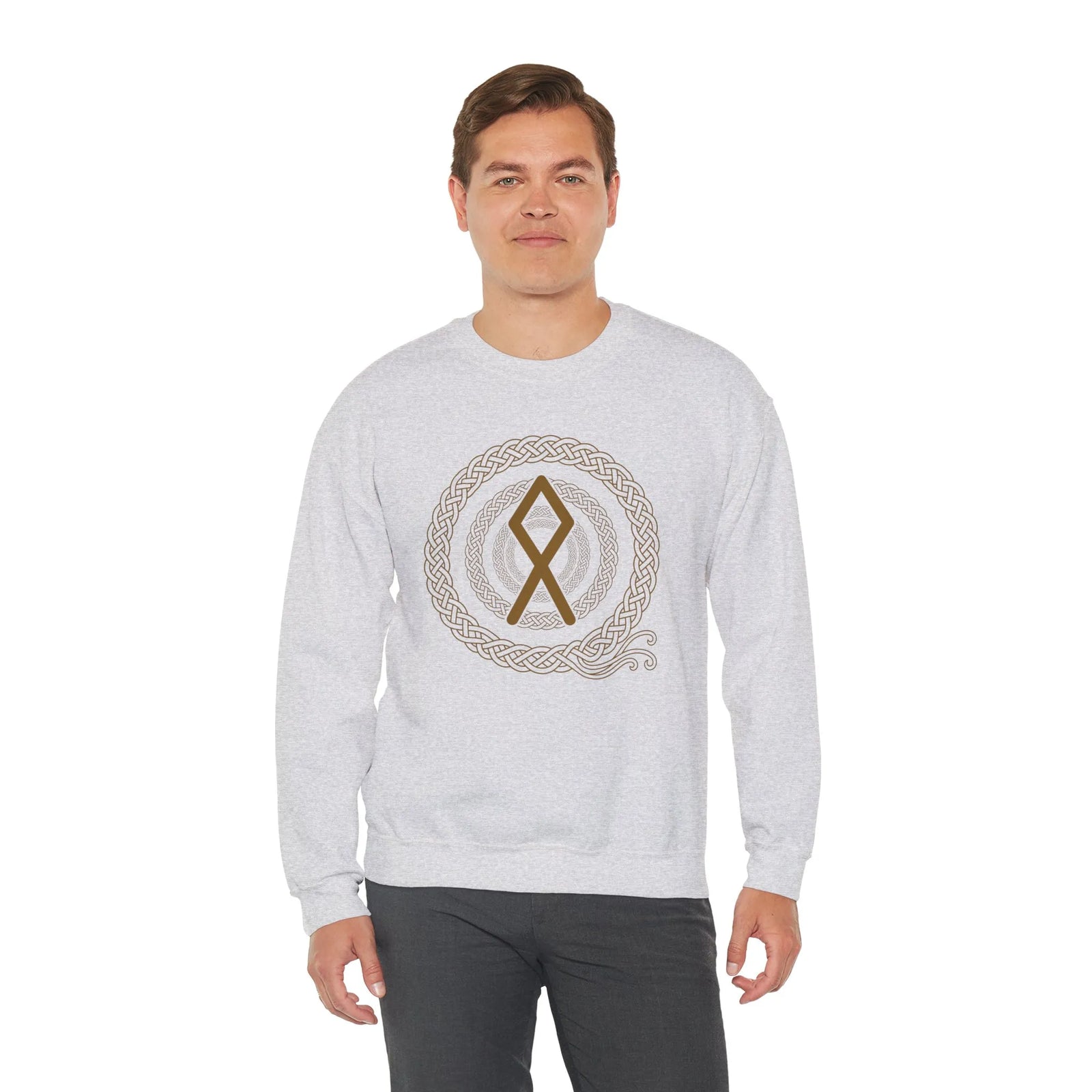 Othala Rune Inheritance Sweatshirt - Heavy Blend Crewneck Fleece - Unisex Off White