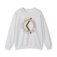 Kenaz Rune Creative Fire Sweatshirt - Heavy Cotton Blend Crewneck - Unisex Off White