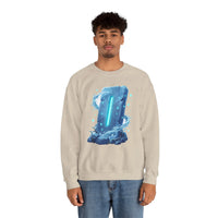 Isa Rune Ice Glacier Sweatshirt - Heavy Blend Fleece Crewneck - Unisex White