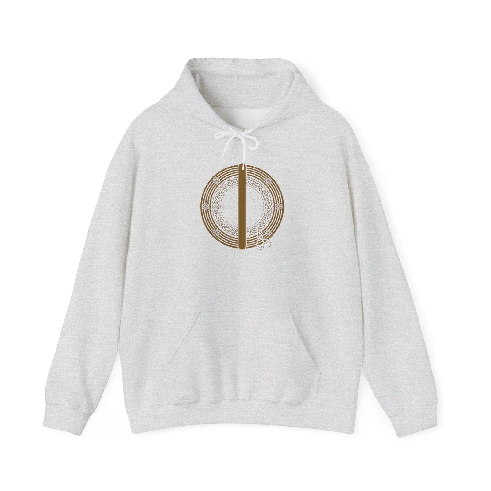 Isa Ice Stillness Rune Hoodie - Heavyweight Cotton Blend Pullover - Unisex White